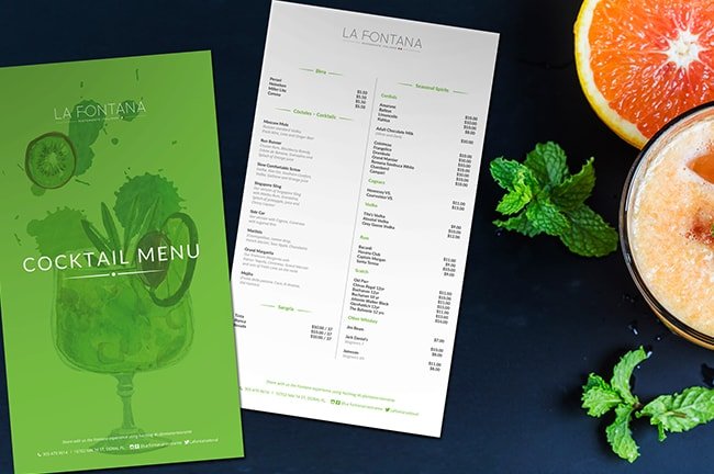 cocktail-menüdesign 